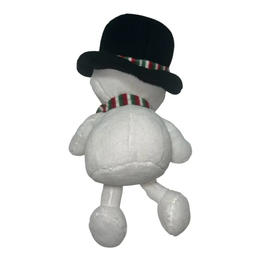 Chosun Snowman Plush Stuffed Animal Hat Striped Scarf